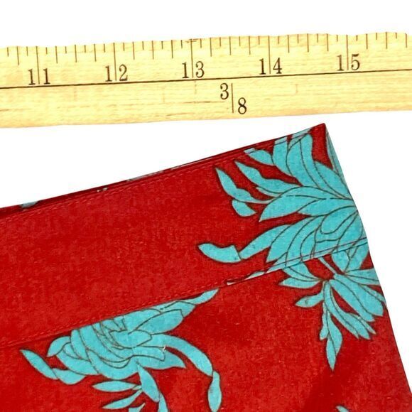 Nasty Gal Collection Wide Leg Pants Women 8 Red Floral Boho Beachy Comfy Trouser - Picture 10 of 15